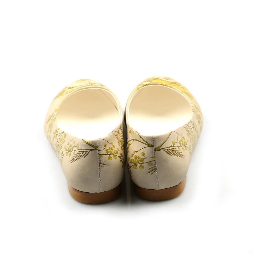 Golden Birds Ballerinas Shoes NVR201