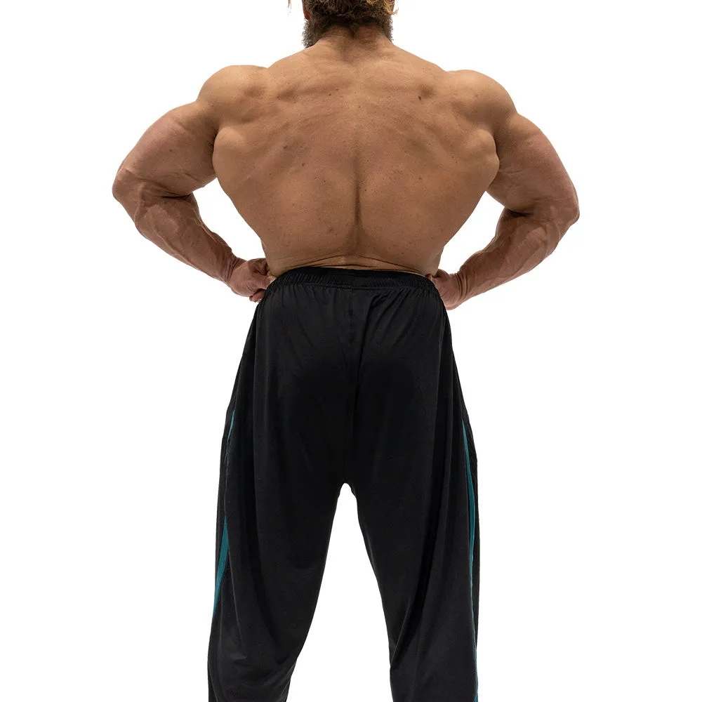 Jujimufu Stretchy Pants - Black w/ Teal