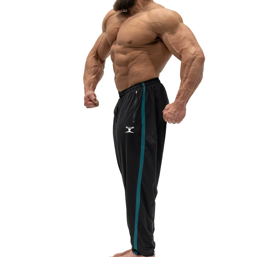 Jujimufu Stretchy Pants - Black w/ Teal