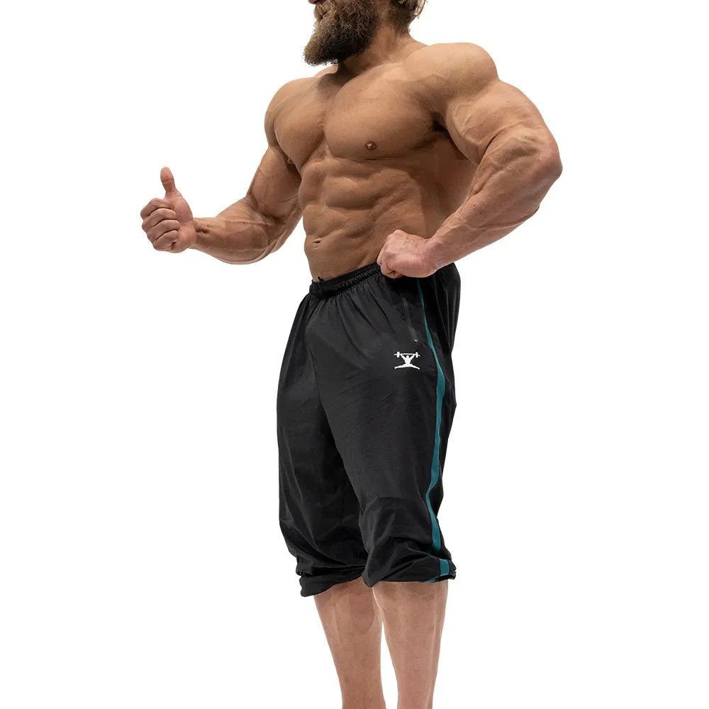 Jujimufu Stretchy Pants - Black w/ Teal
