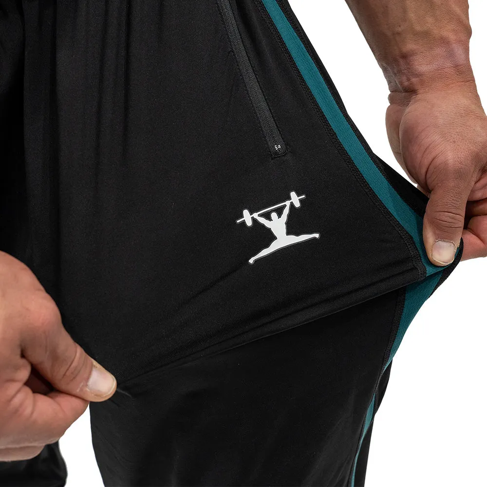 Jujimufu Stretchy Pants - Black w/ Teal