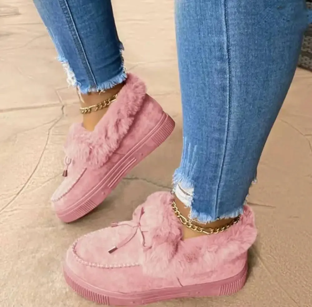 Round Toe Thick Boots