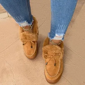 Round Toe Thick Boots