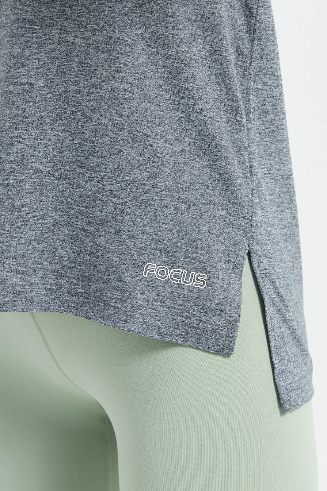 Women Grey Performance Active T-Shirt